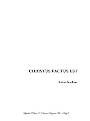 cover image of CHRISTUS FACTUS EST--Bruckner--For SATB Choir